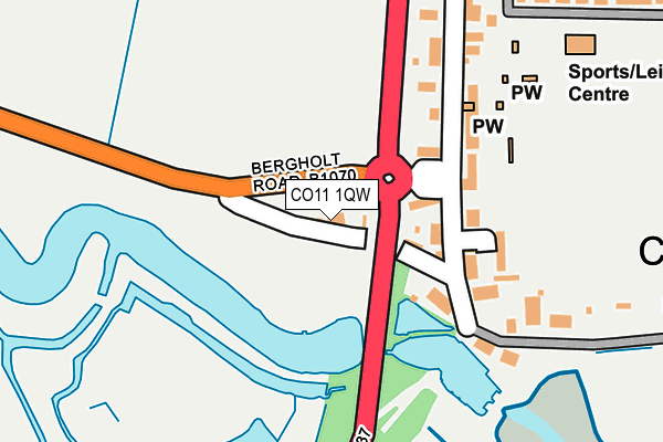 CO11 1QW map - OS OpenMap – Local (Ordnance Survey)