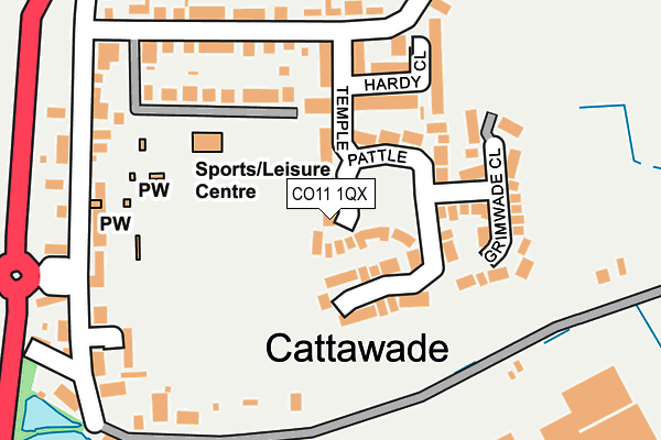 CO11 1QX map - OS OpenMap – Local (Ordnance Survey)