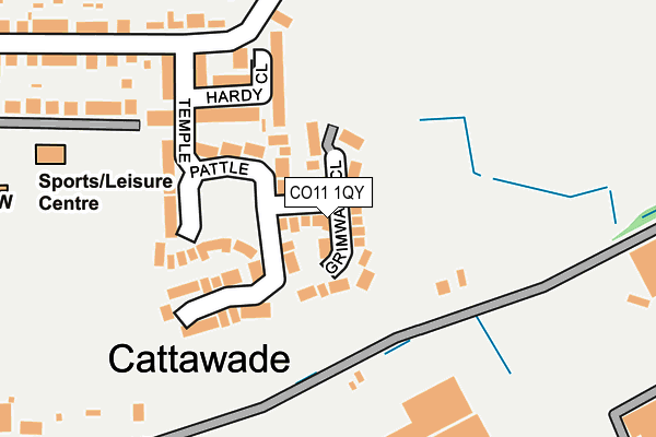 CO11 1QY map - OS OpenMap – Local (Ordnance Survey)