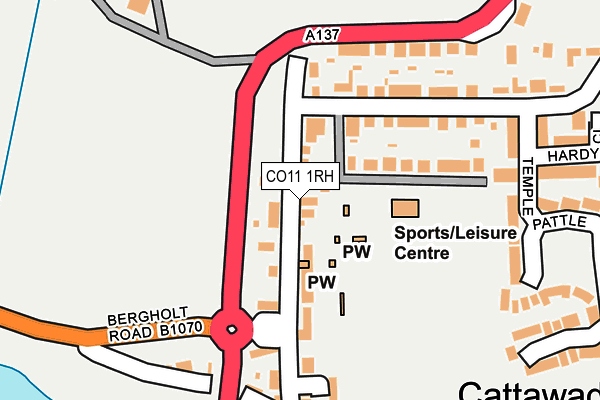 CO11 1RH map - OS OpenMap – Local (Ordnance Survey)