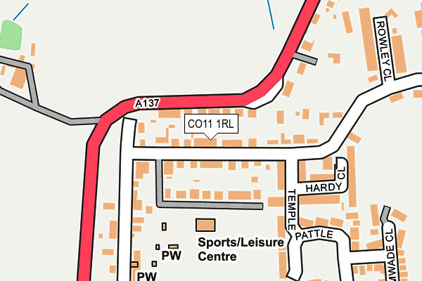 CO11 1RL map - OS OpenMap – Local (Ordnance Survey)