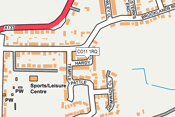 CO11 1RQ map - OS OpenMap – Local (Ordnance Survey)