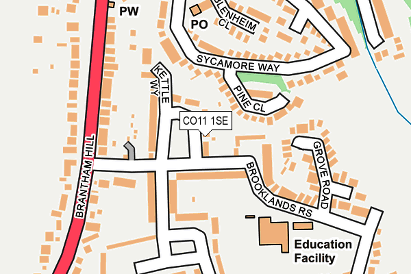 CO11 1SE map - OS OpenMap – Local (Ordnance Survey)