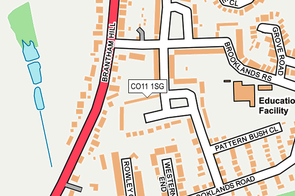 CO11 1SG map - OS OpenMap – Local (Ordnance Survey)