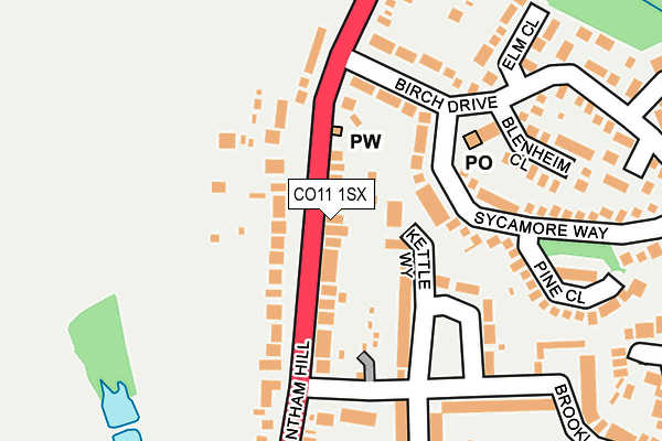 CO11 1SX map - OS OpenMap – Local (Ordnance Survey)