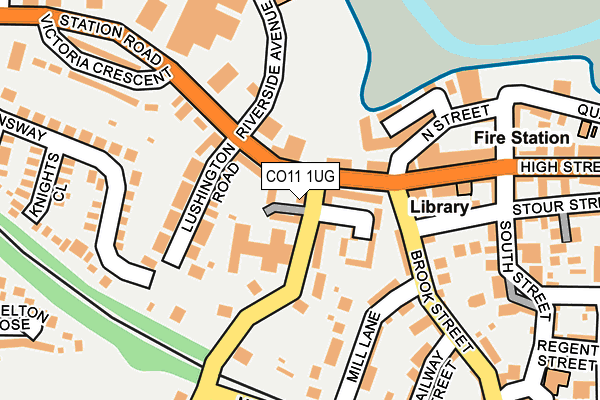 CO11 1UG map - OS OpenMap – Local (Ordnance Survey)