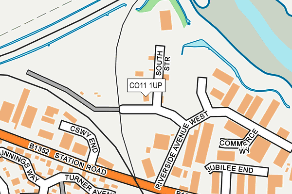 CO11 1UP map - OS OpenMap – Local (Ordnance Survey)