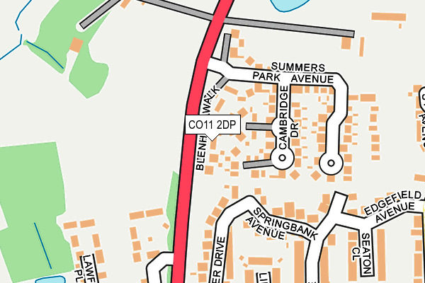 CO11 2DP map - OS OpenMap – Local (Ordnance Survey)