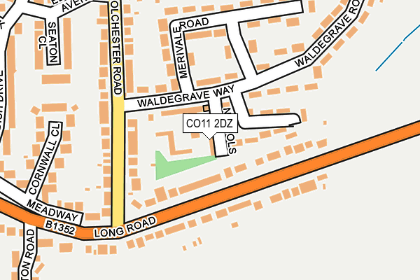 CO11 2DZ map - OS OpenMap – Local (Ordnance Survey)