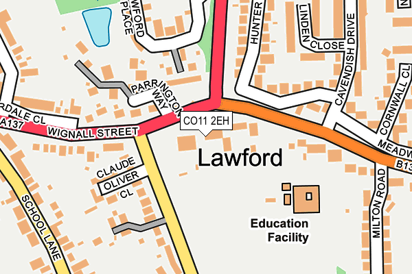 Map of LAWFORD SERVICE STATION LIMITED at local scale
