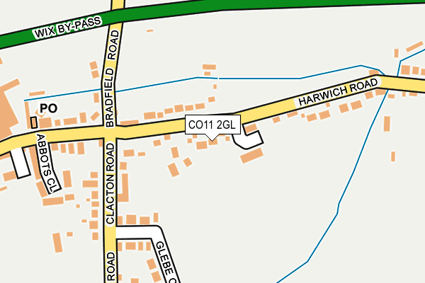 CO11 2GL map - OS OpenMap – Local (Ordnance Survey)