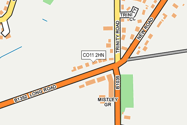 CO11 2HN map - OS OpenMap – Local (Ordnance Survey)