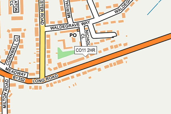 CO11 2HR map - OS OpenMap – Local (Ordnance Survey)
