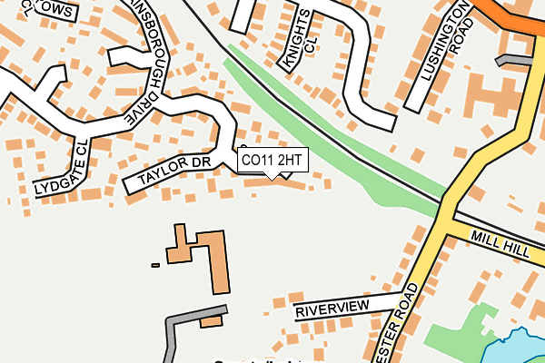 CO11 2HT map - OS OpenMap – Local (Ordnance Survey)
