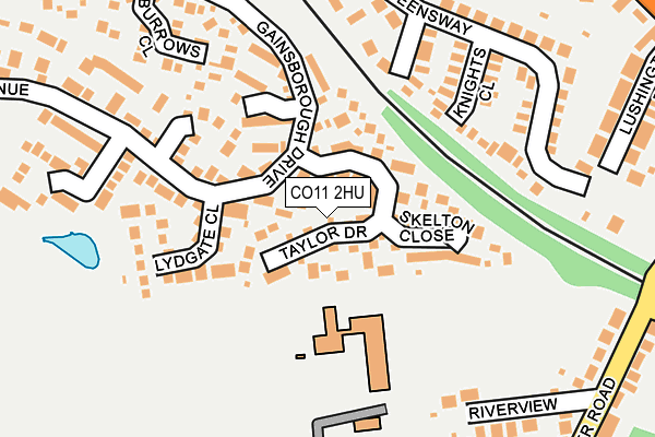 CO11 2HU map - OS OpenMap – Local (Ordnance Survey)
