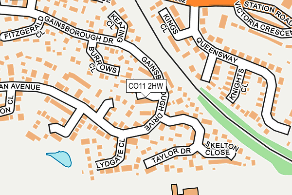 CO11 2HW map - OS OpenMap – Local (Ordnance Survey)