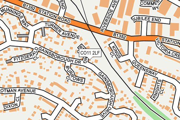 CO11 2LF map - OS OpenMap – Local (Ordnance Survey)