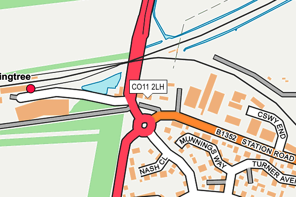 CO11 2LH map - OS OpenMap – Local (Ordnance Survey)