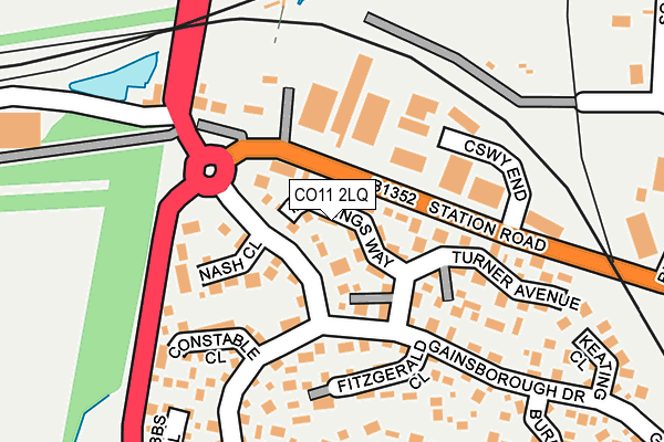 CO11 2LQ map - OS OpenMap – Local (Ordnance Survey)