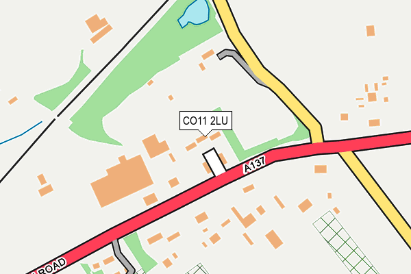 CO11 2LU map - OS OpenMap – Local (Ordnance Survey)