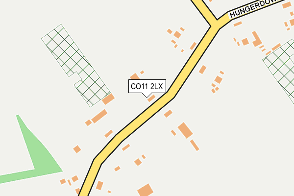 CO11 2LX map - OS OpenMap – Local (Ordnance Survey)