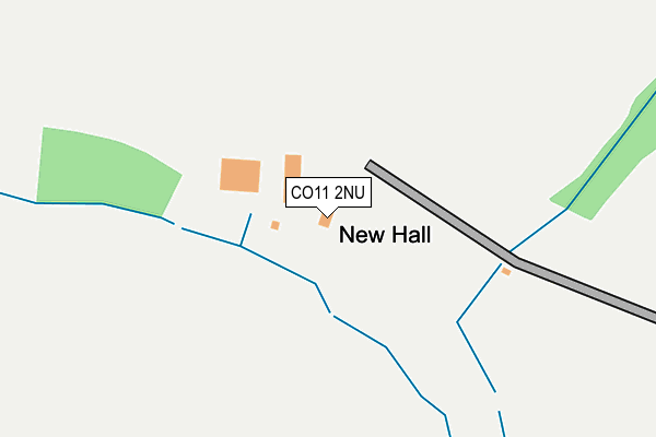CO11 2NU map - OS OpenMap – Local (Ordnance Survey)