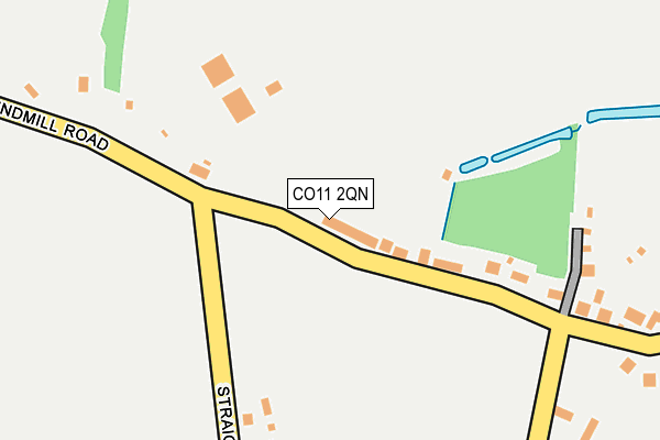 CO11 2QN map - OS OpenMap – Local (Ordnance Survey)