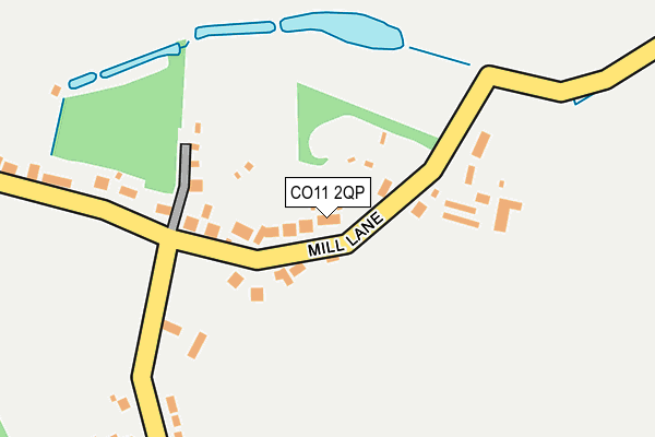 CO11 2QP map - OS OpenMap – Local (Ordnance Survey)
