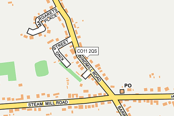CO11 2QS map - OS OpenMap – Local (Ordnance Survey)