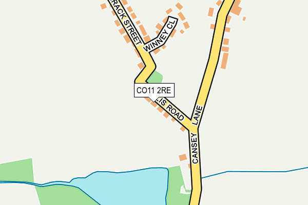 CO11 2RE map - OS OpenMap – Local (Ordnance Survey)