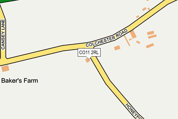 CO11 2RL map - OS OpenMap – Local (Ordnance Survey)