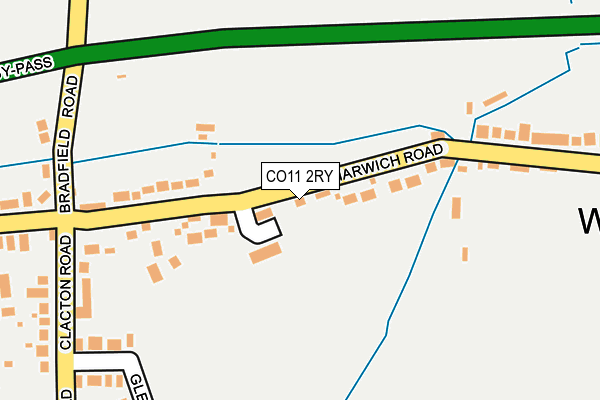 CO11 2RY map - OS OpenMap – Local (Ordnance Survey)