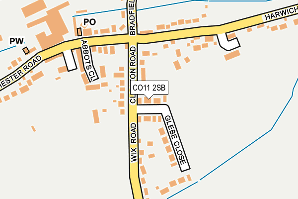 CO11 2SB map - OS OpenMap – Local (Ordnance Survey)