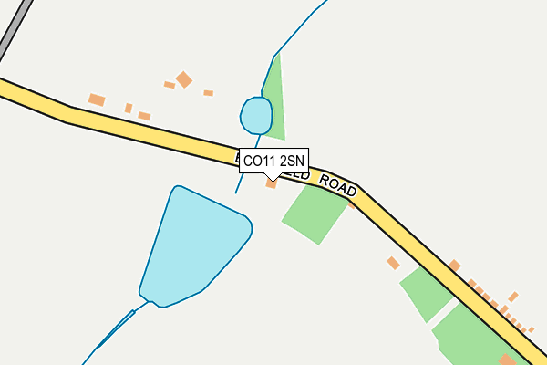 CO11 2SN map - OS OpenMap – Local (Ordnance Survey)