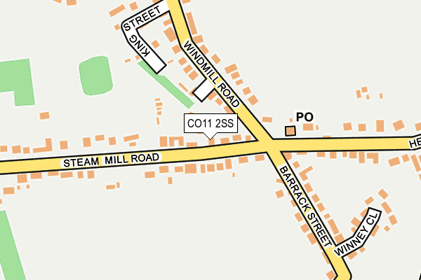 CO11 2SS map - OS OpenMap – Local (Ordnance Survey)