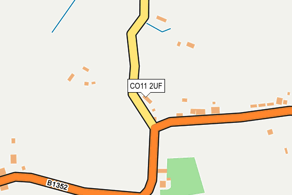 CO11 2UF map - OS OpenMap – Local (Ordnance Survey)