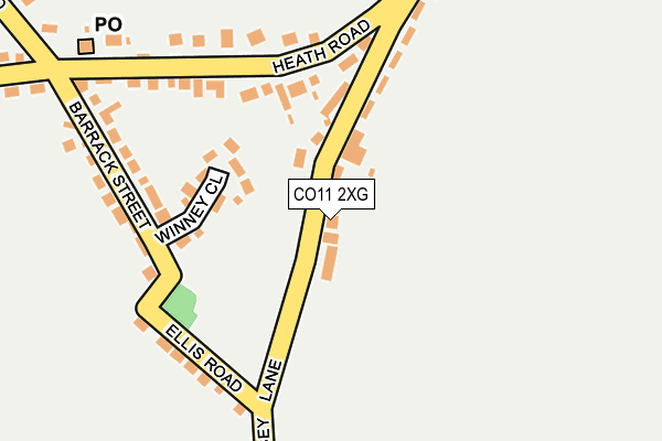 CO11 2XG map - OS OpenMap – Local (Ordnance Survey)