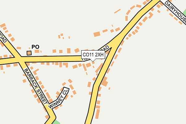 CO11 2XH map - OS OpenMap – Local (Ordnance Survey)