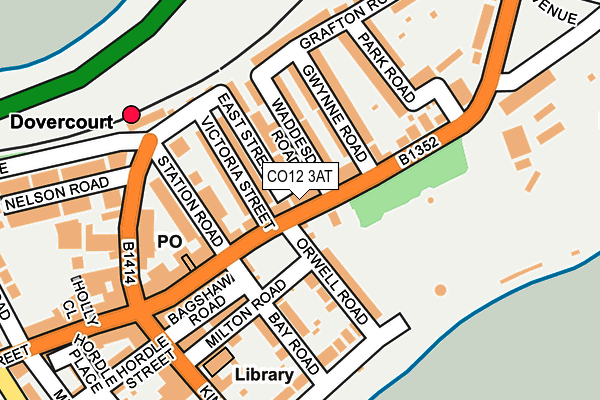 CO12 3AT map - OS OpenMap – Local (Ordnance Survey)
