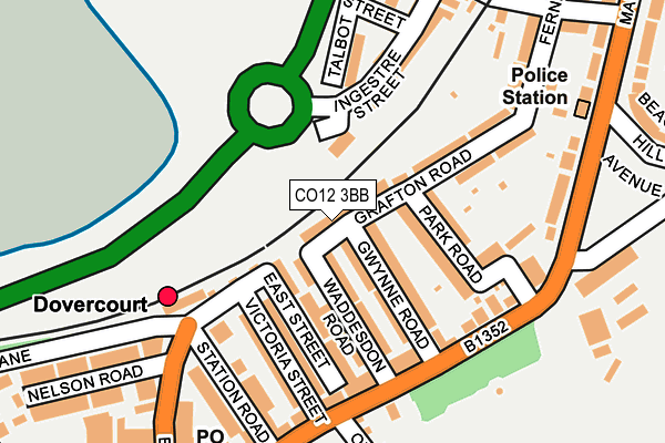 CO12 3BB map - OS OpenMap – Local (Ordnance Survey)