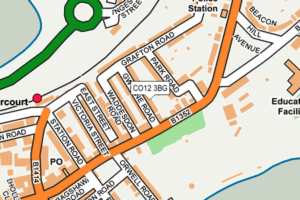 CO12 3BG map - OS OpenMap – Local (Ordnance Survey)