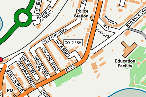 CO12 3BH map - OS OpenMap – Local (Ordnance Survey)