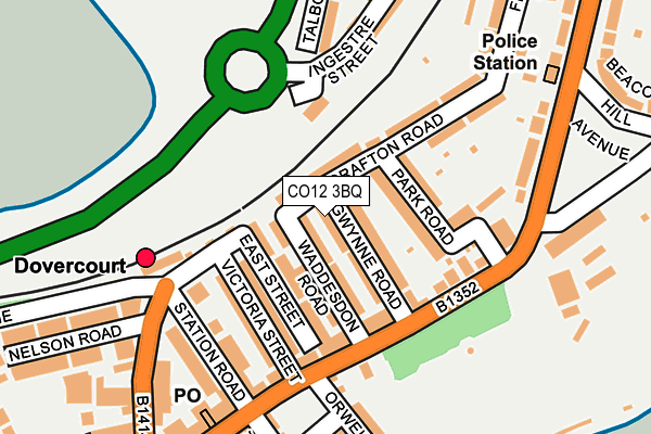 CO12 3BQ map - OS OpenMap – Local (Ordnance Survey)