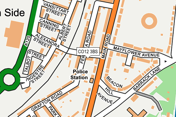 CO12 3BS map - OS OpenMap – Local (Ordnance Survey)