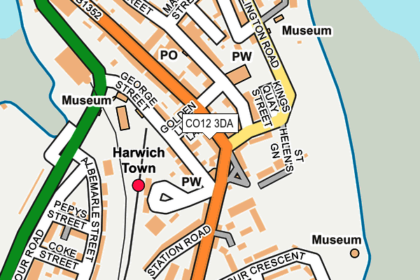 CO12 3DA map - OS OpenMap – Local (Ordnance Survey)