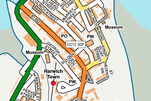 CO12 3DP map - OS OpenMap – Local (Ordnance Survey)