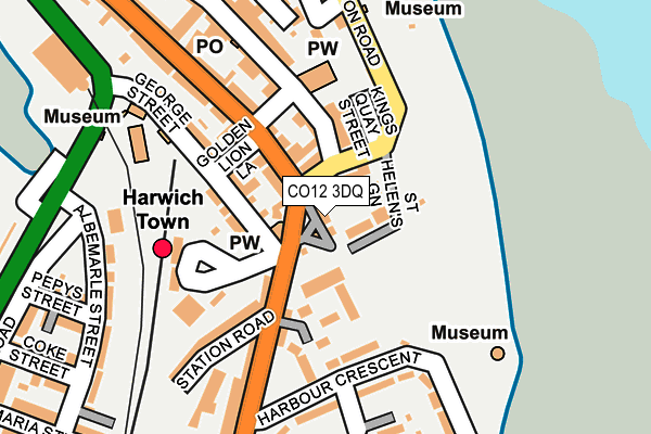 CO12 3DQ map - OS OpenMap – Local (Ordnance Survey)