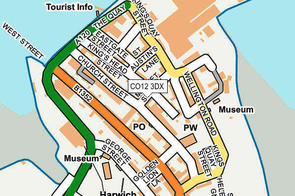 CO12 3DX map - OS OpenMap – Local (Ordnance Survey)