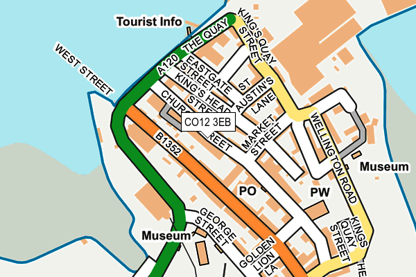 CO12 3EB map - OS OpenMap – Local (Ordnance Survey)