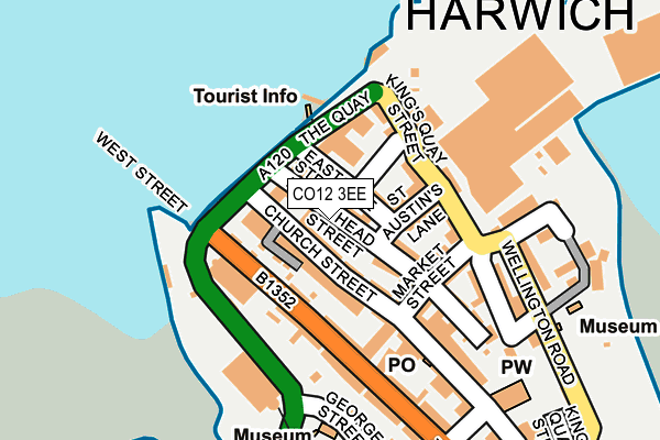 CO12 3EE map - OS OpenMap – Local (Ordnance Survey)